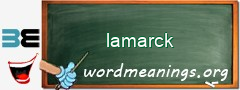 WordMeaning blackboard for lamarck